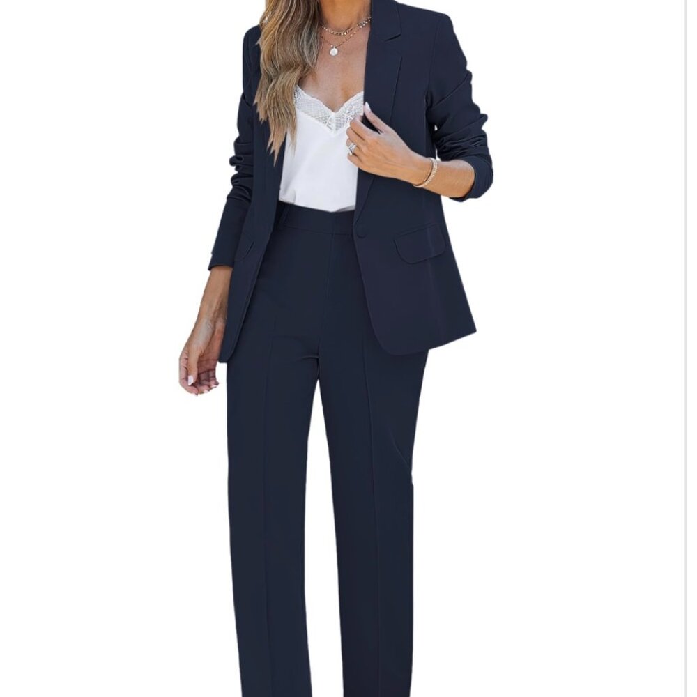 Two Piece Women's Navy Suit